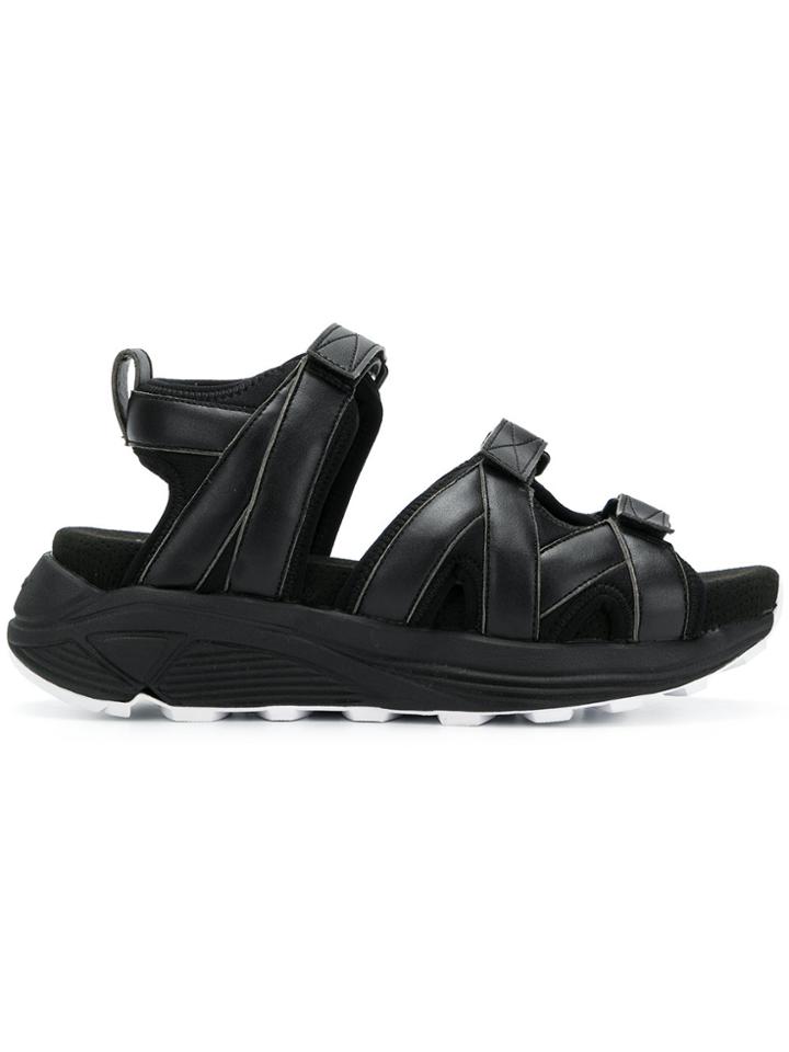 White Mountaineering Padded Strap Sandals - Black