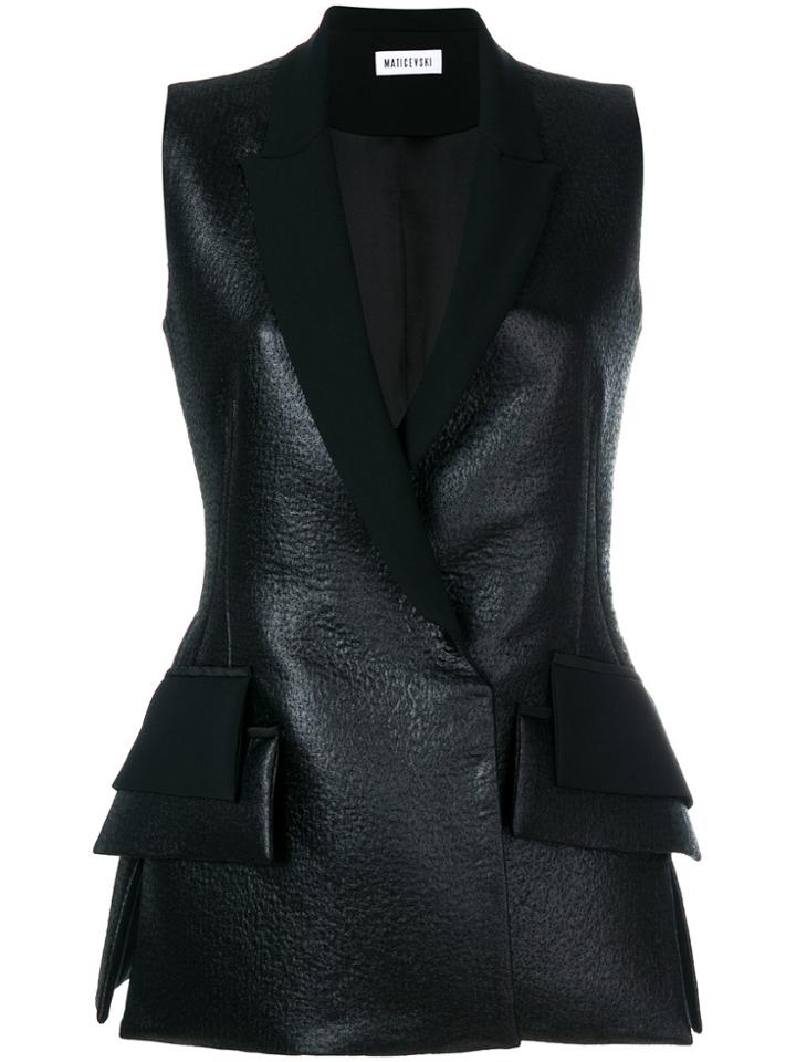 Maticevski Sleeveless Blazer Jacket - Black