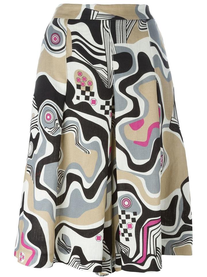 Msgm Abstract Print Skirt