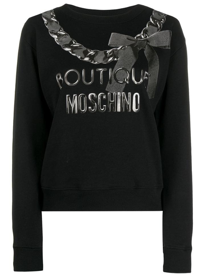 Boutique Moschino Logo Print Sweater - Black