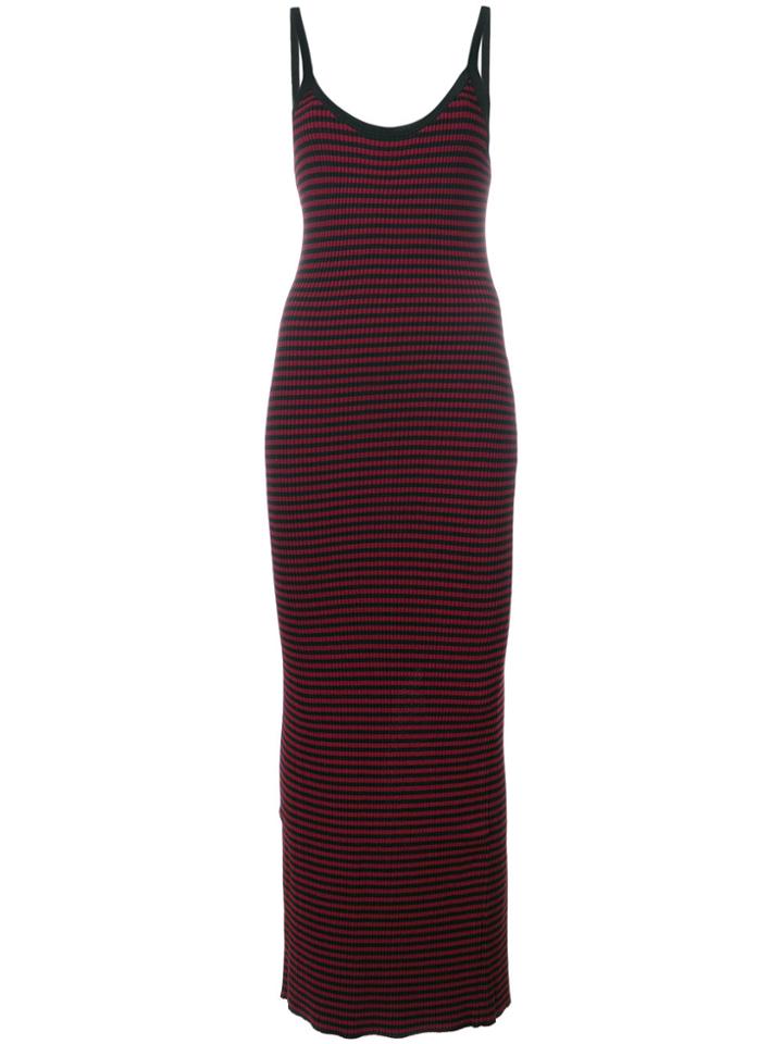 Mcq Alexander Mcqueen Striped Bodycon Dress - Black