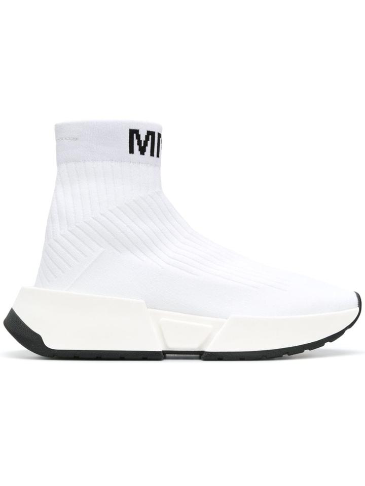 Mm6 Maison Margiela Flare Sock Sneakers - White