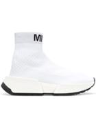 Mm6 Maison Margiela Flare Sock Sneakers - White