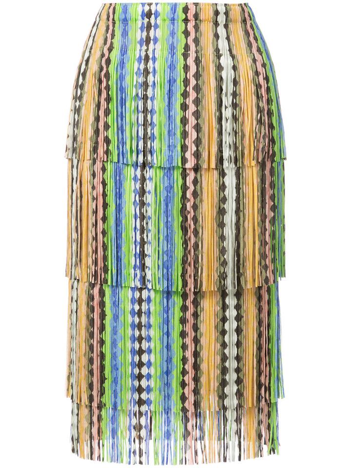 Pleats Please By Issey Miyake - Fringed Skirt - Women - Polyester - 2, Polyester