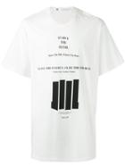 Julius - Lettering Print Boxy T-shirt - Men - Cotton - Iii, White, Cotton