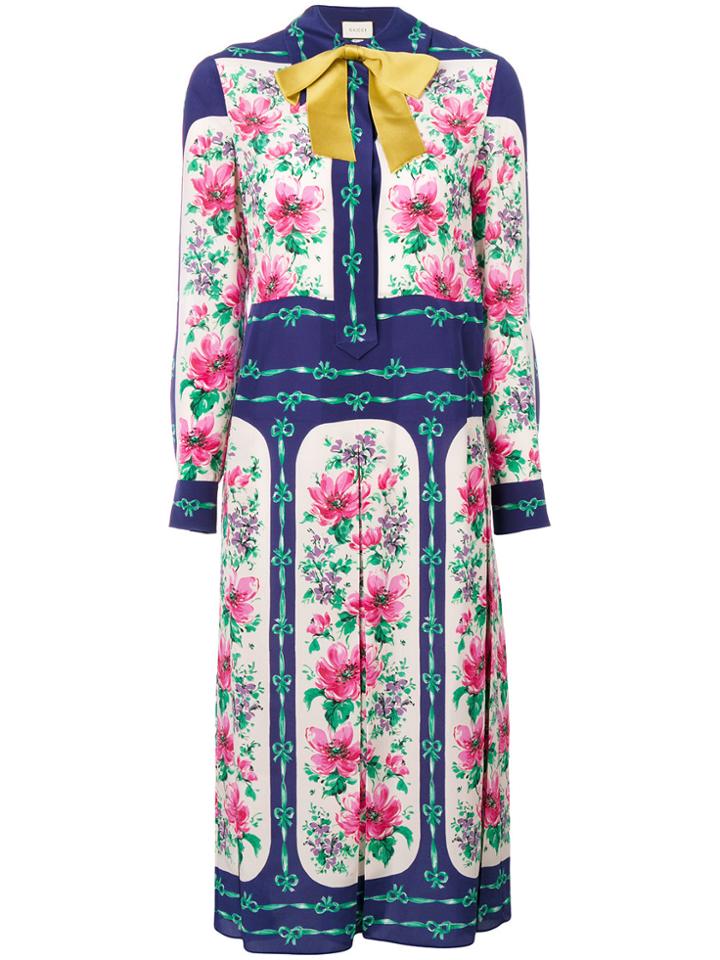 Gucci Rose Print Dress - Multicolour