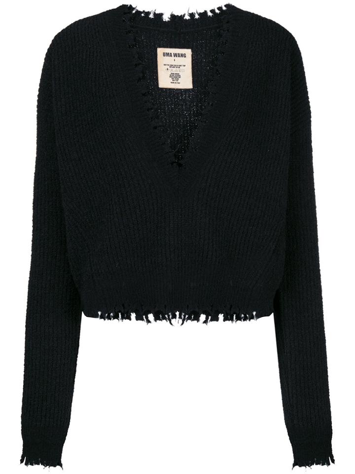 Uma Wang V-neck Sweater - Black
