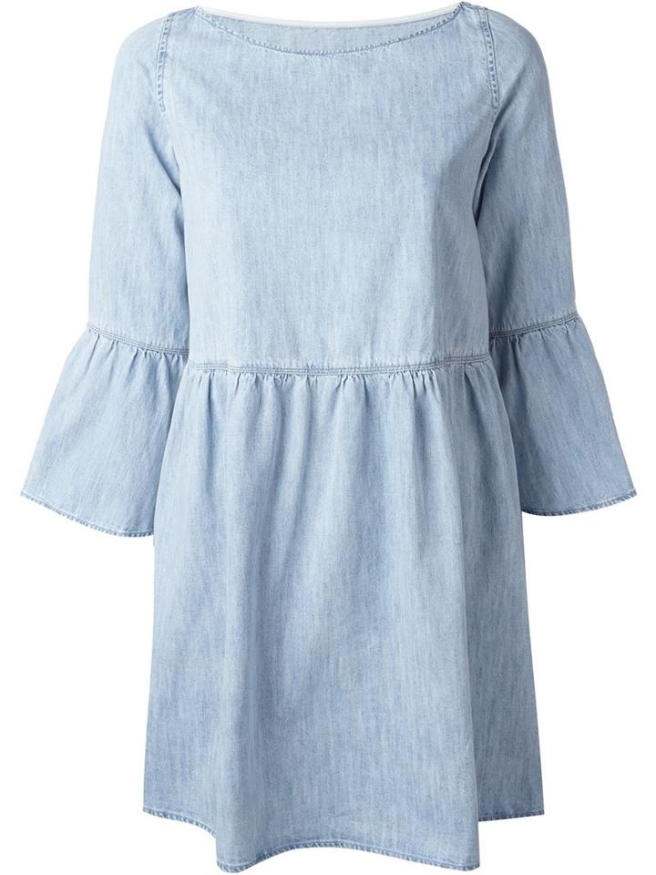 Mm6 Maison Margiela Flared Sleeve Denim Dress