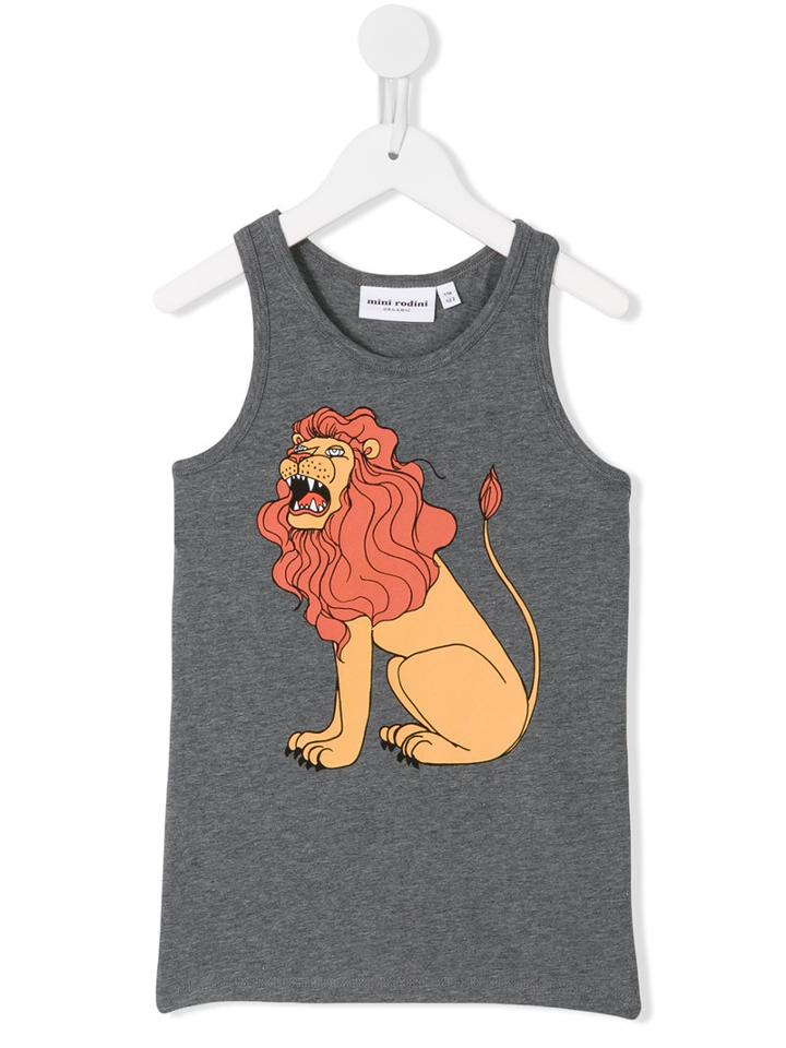 Mini Rodini Lion Tank Top, Boy's, Size: 9 Yrs, Grey