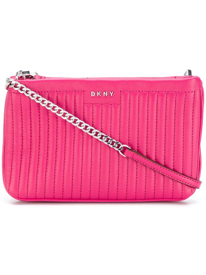Dkny Quilted Crossbody Bag - Pink & Purple
