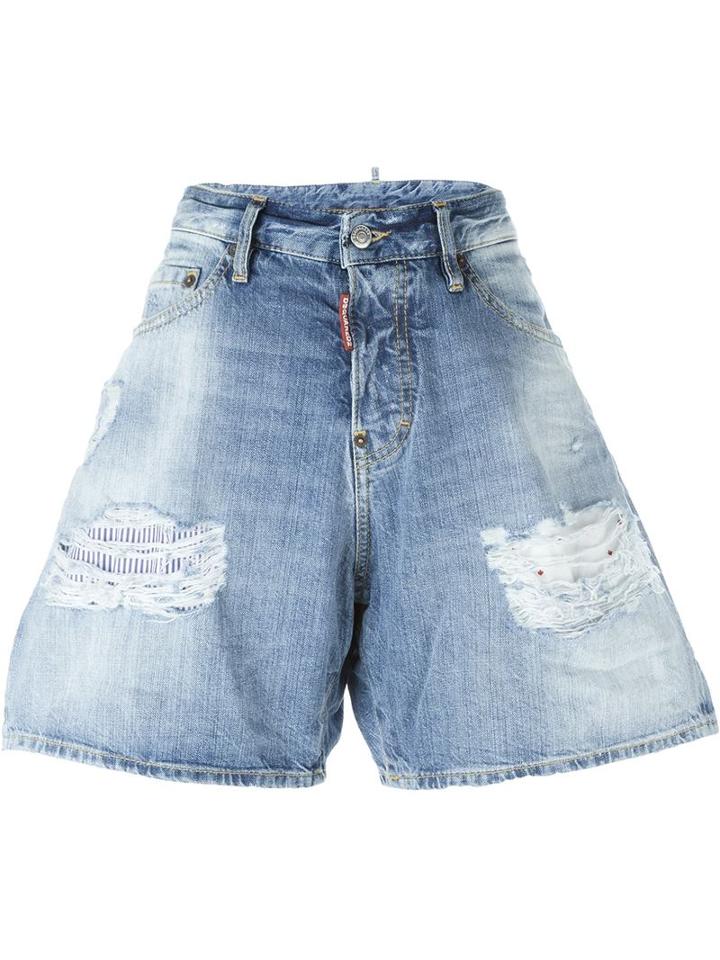 Dsquared2 Denim Shorts, Women's, Size: 36, Blue, Cotton/polyester