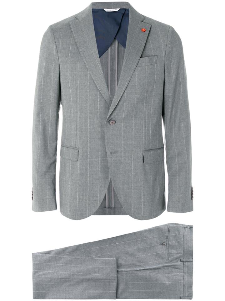 Manuel Ritz Check Suit - Grey