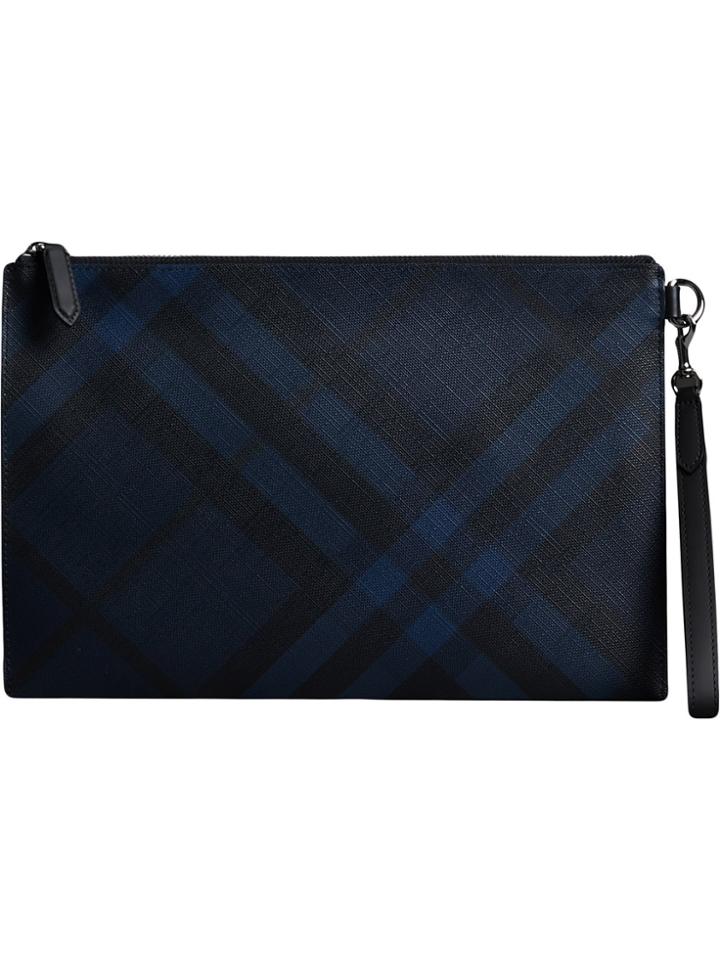 Burberry London Check Zip Pouch - Blue
