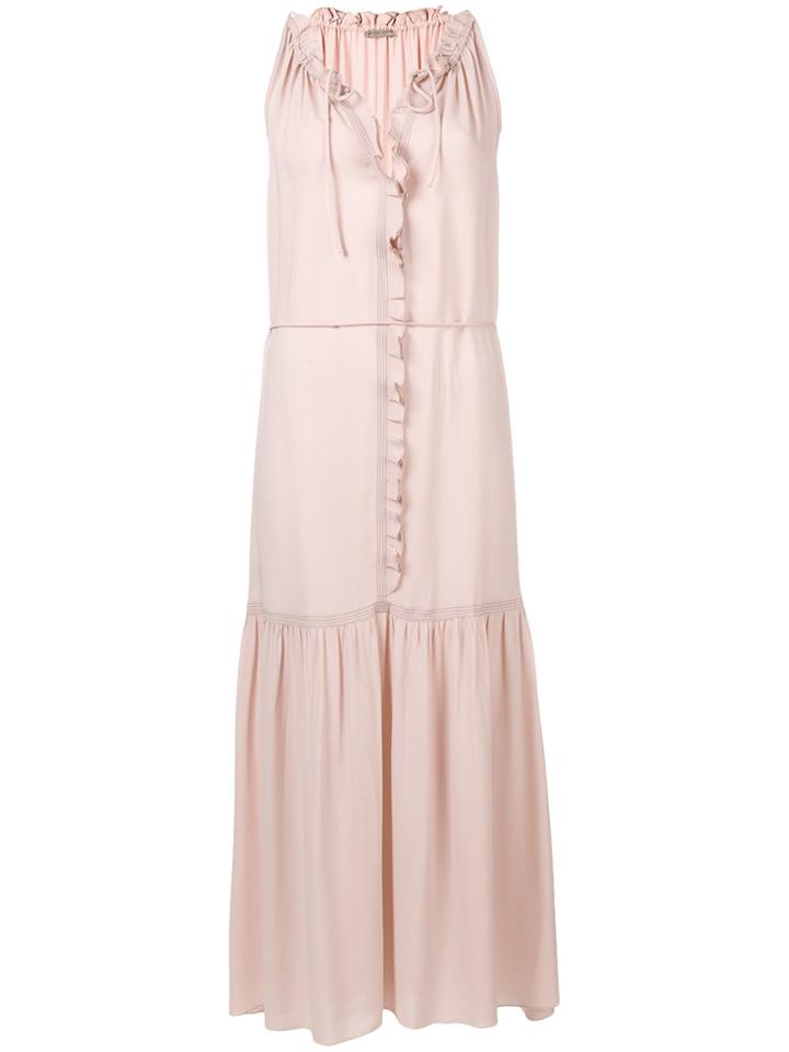 Bottega Veneta Ruffle Front Dress - Nude & Neutrals