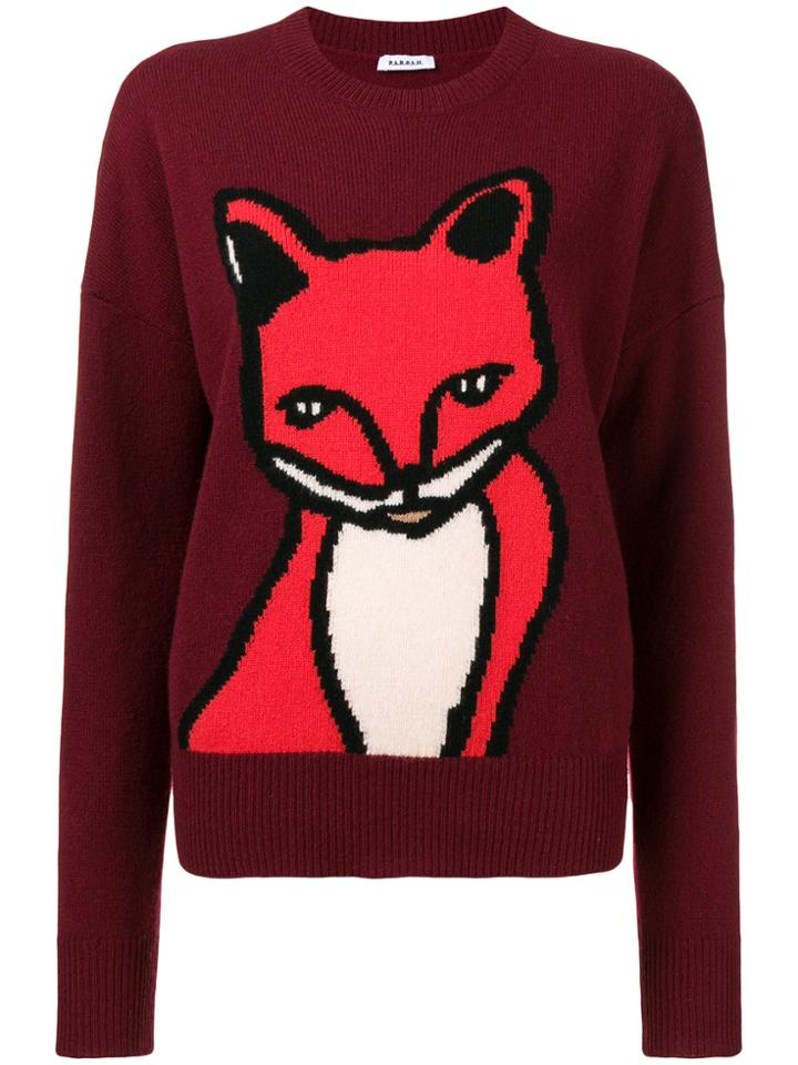 P.a.r.o.s.h. Intarsia Knit Jumper - Red