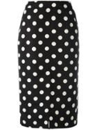 Essentiel Antwerp - Polka Dot 'nevea' Skirt - Women - Polyester/viscose - 38, Women's, Black, Polyester/viscose