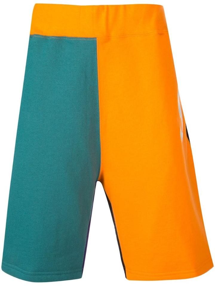 Supreme S Logo Colour Blocked Shorts - Black