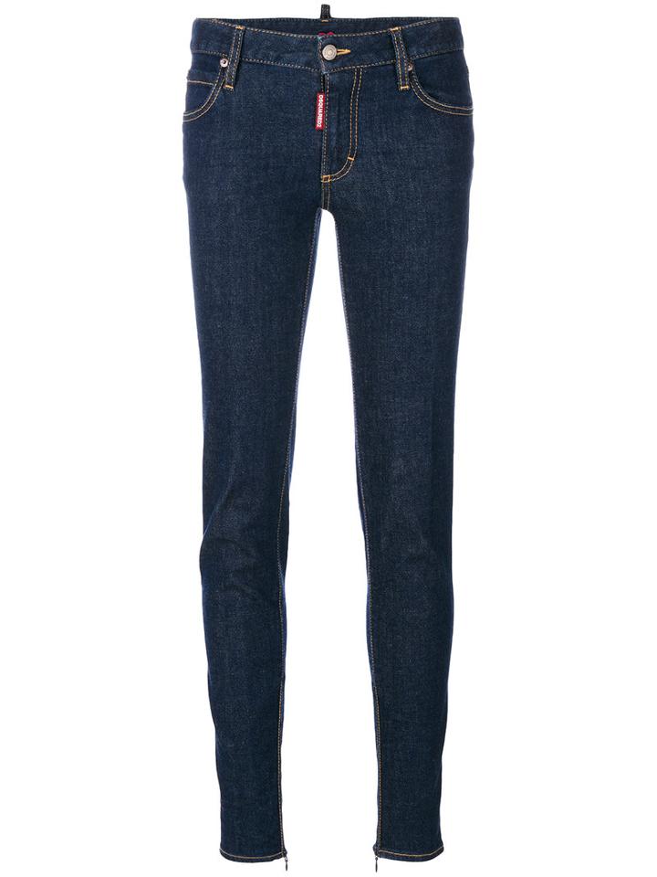 Dsquared2 - Medium-waisted Twiggy Jeans - Women - Cotton/spandex/elastane - 40, Blue, Cotton/spandex/elastane
