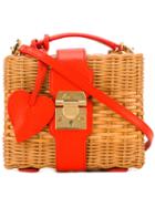 Straw Box Bag - Women - Calf Leather/straw - One Size, Brown, Calf Leather/straw, Mark Cross