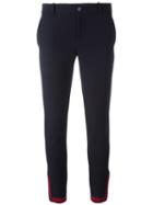 Gucci Web Zipped Cuff Trousers, Women's, Size: 46, Blue, Cotton/polyamide/spandex/elastane/polyester