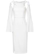 Rebecca Vallance Gigi Ruffle Midi Dress - White