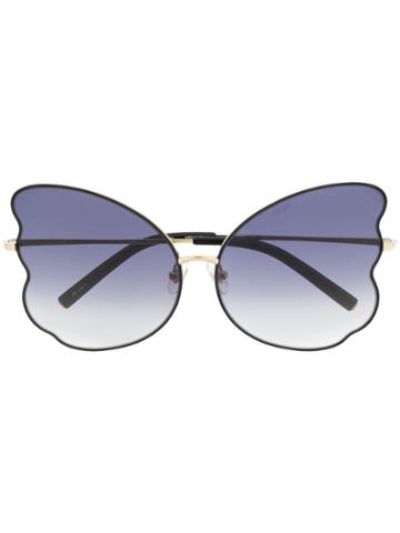 Linda Farrow Gallery Butterfly Sunglasses - Black