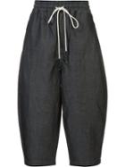 Mostly Heard Rarely Seen Loose Cropped Pants, Men's, Size: Medium, Grey, Linen/flax/rayon/tencel