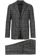 Tagliatore Checked Two Piece Formal Suit - Grey
