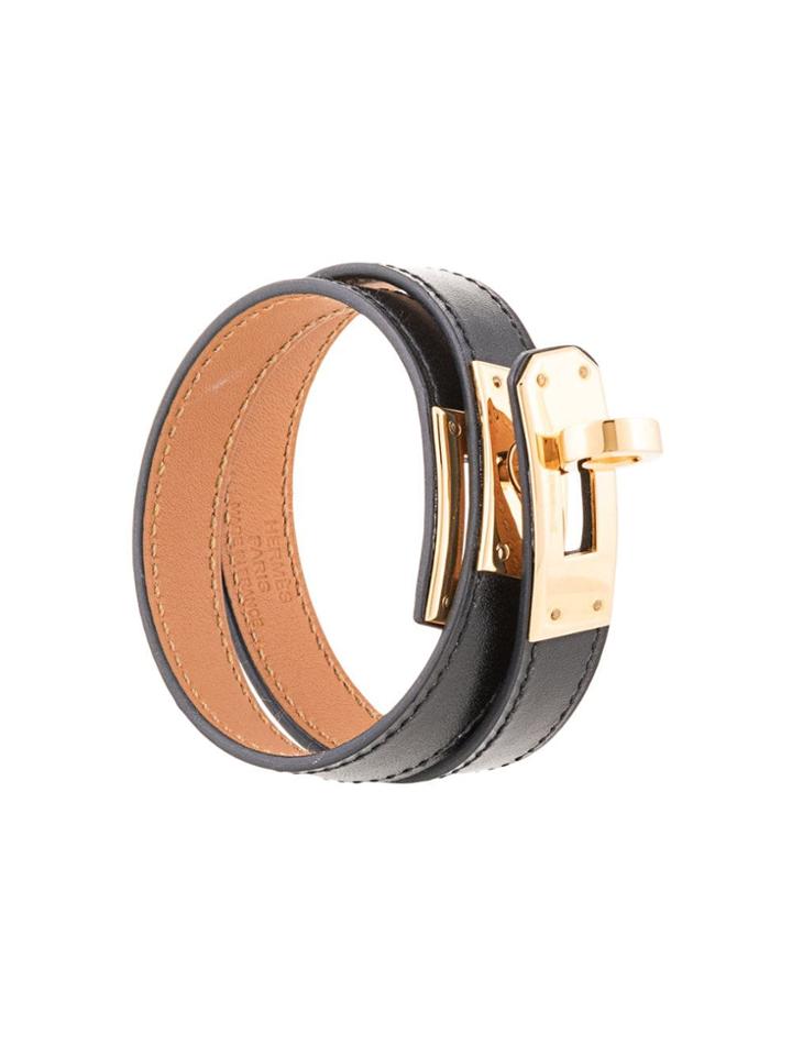 Hermès Vintage Kelly Double Tour Bracelet - Black