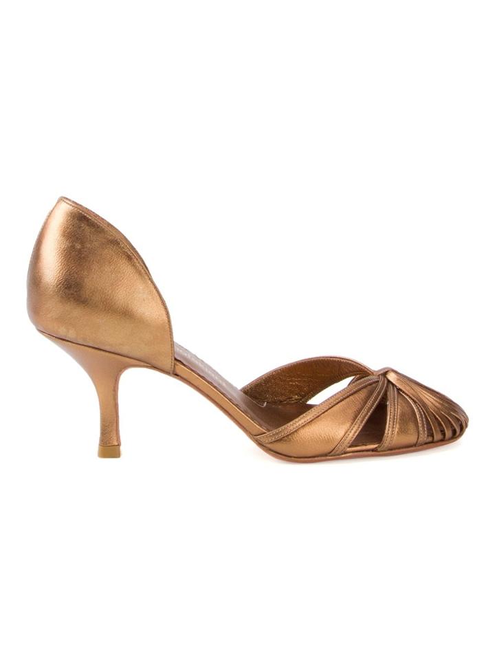 Sarah Chofakian Round-toe Pumps - Metallic