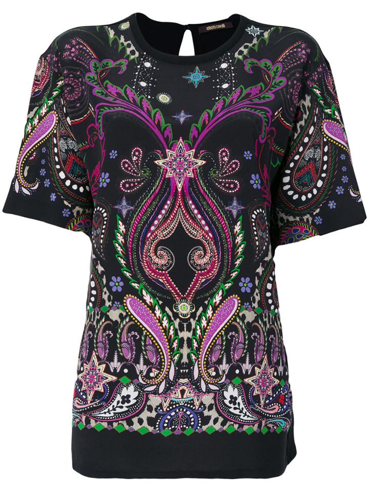 Roberto Cavalli Appliqué Blouse - Black