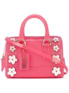 Furla - Floral Embroidered Tote - Women - Leather/pvc/metal - One Size, Pink/purple, Leather/pvc/metal