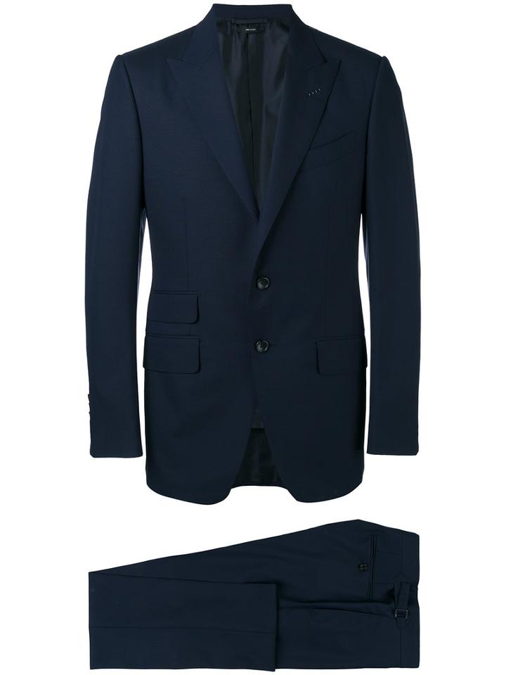 Tom Ford Formal Suit, Men's, Size: 52, Blue, Wool/cupro/silk