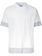 Factotum Contrast Polo Shirt, Men's, Size: 48, White, Polyester/cotton