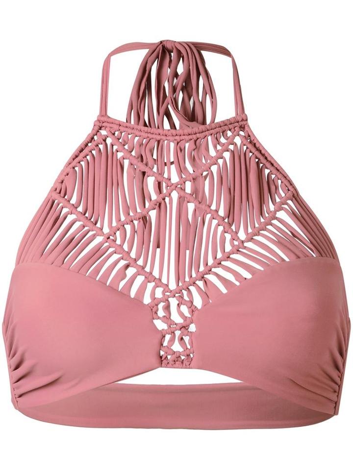 Mikoh 'waimea' Bikini Top, Women's, Size: Medium, Pink/purple, Nylon/spandex/elastane