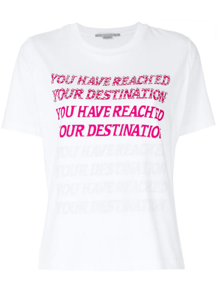 Stella Mccartney Crystal-embellished Printed T-shirt - White