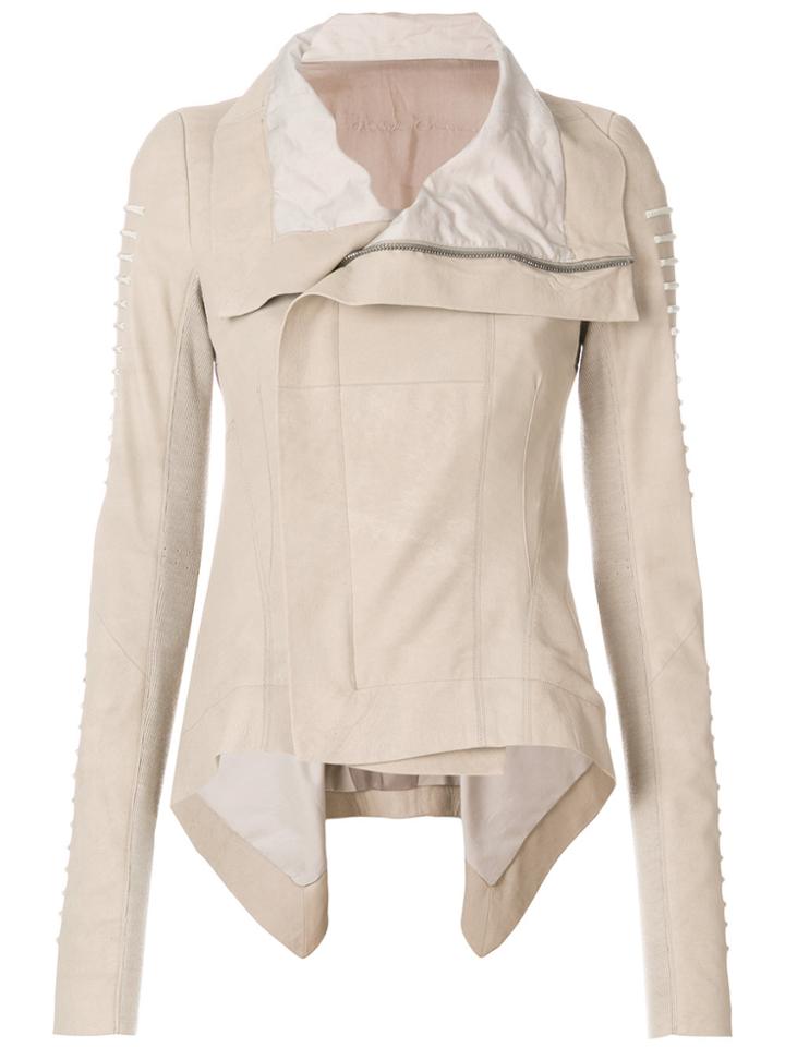 Rick Owens Naska Biker Jacket - Nude & Neutrals