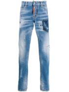Dsquared2 Distressed Low-rise Jeans - Blue