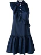 Vivetta Flared Dress, Women's, Size: 42, Blue, Cotton
