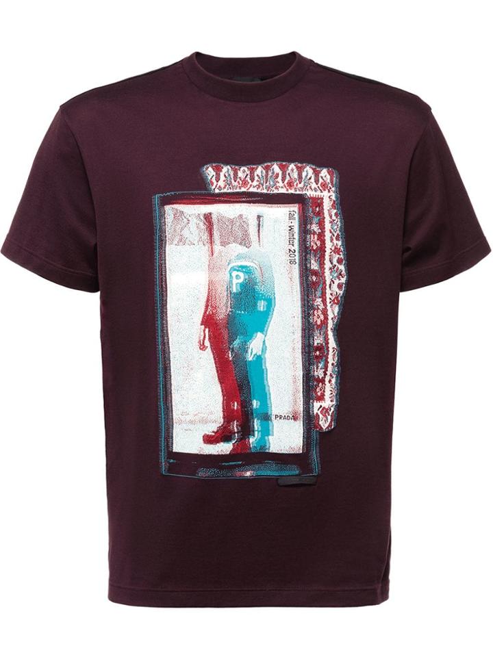 Prada Printed T-shirt - Red