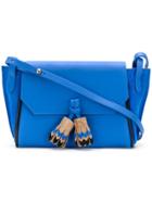 Longchamp Contrast Tassels Shoulder Bag - Blue