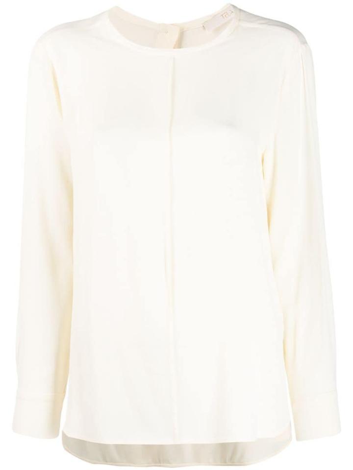 Tela Round-neck Blouse - Neutrals