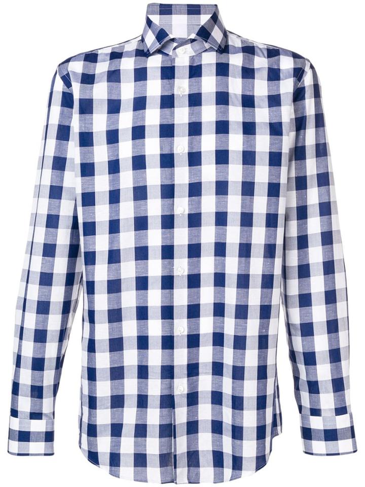 Boss Hugo Boss Check Print Shirt - Blue