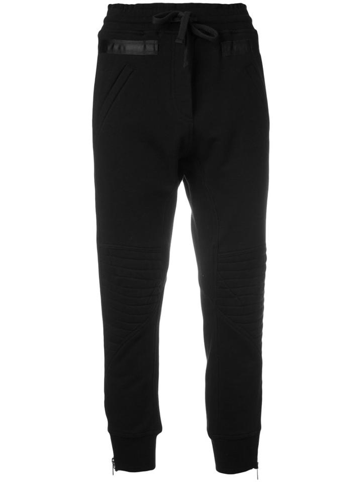 Amen Skinny Track Pants, Women's, Size: 42, Black, Cotton