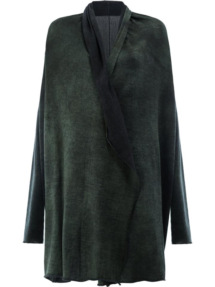 Avant Toi Shawl Lapel Loose-fit Cardigan - Black