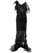 Christian Dior Vintage Dots Sheer Evening Dress - Black