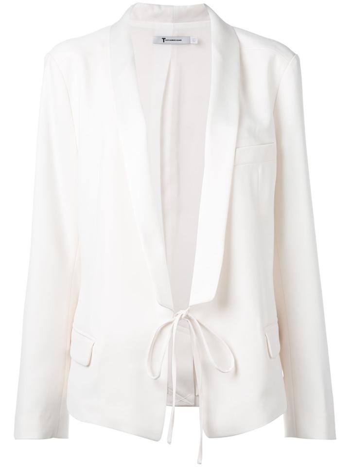 T By Alexander Wang Tied Suit Jacket - Nude & Neutrals