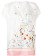 Floral Print Blouse - Women - Silk - S, White, Silk, Loro Piana