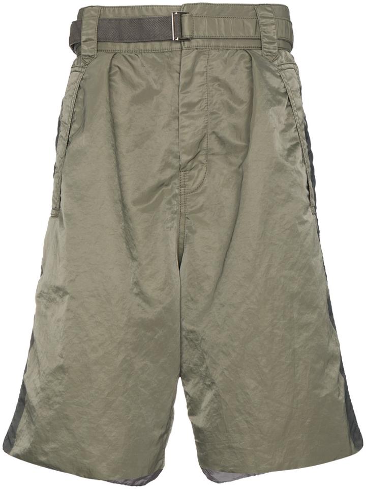 Sacai Ma-1 Belted Shorts - Green