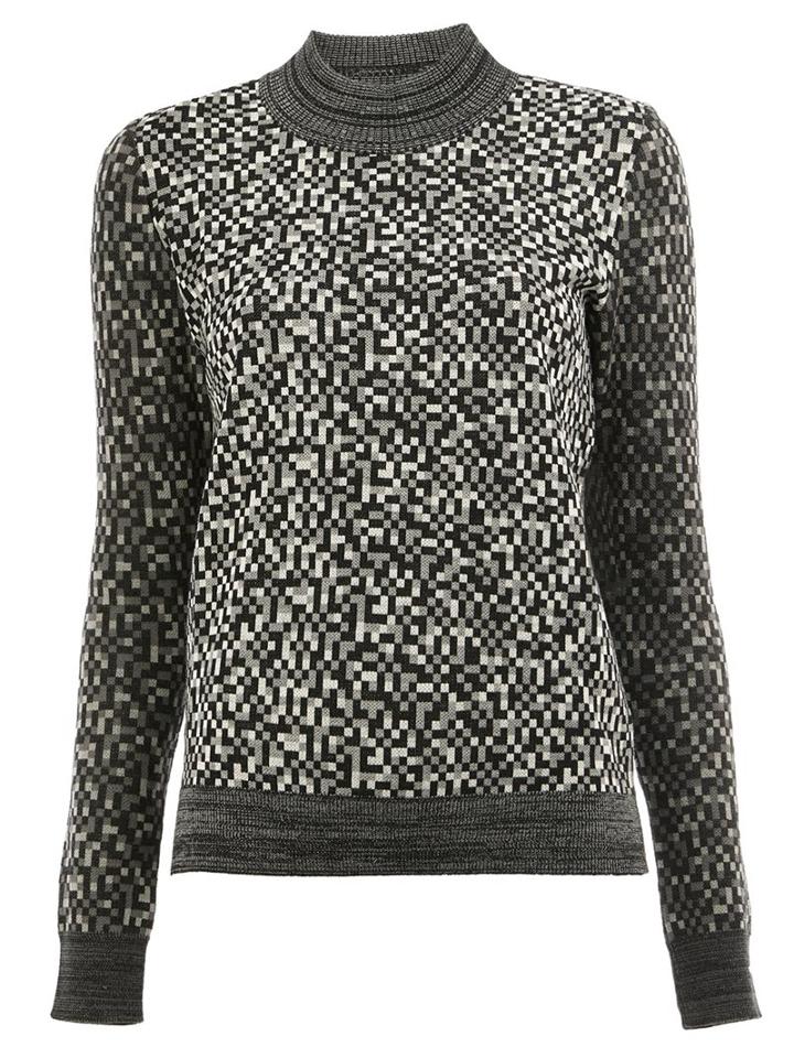 Anrealage Pixelated Effect Jumper, Women's, Size: 40, Black, Wool